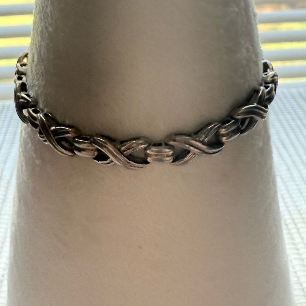 Sterling Silver Braided Link Bracelet – 7.25” / 12g